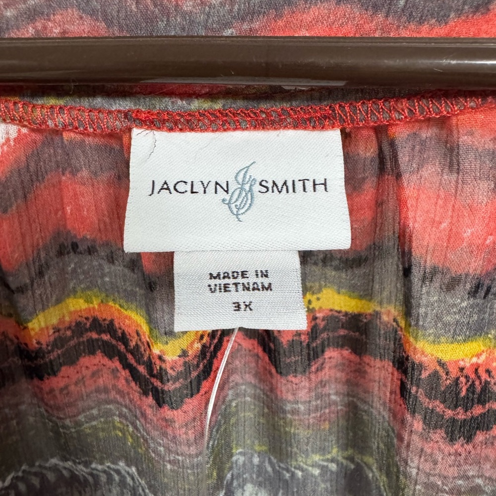 Jaclyn Smith Multicolor Wave Pattern Top - image 2